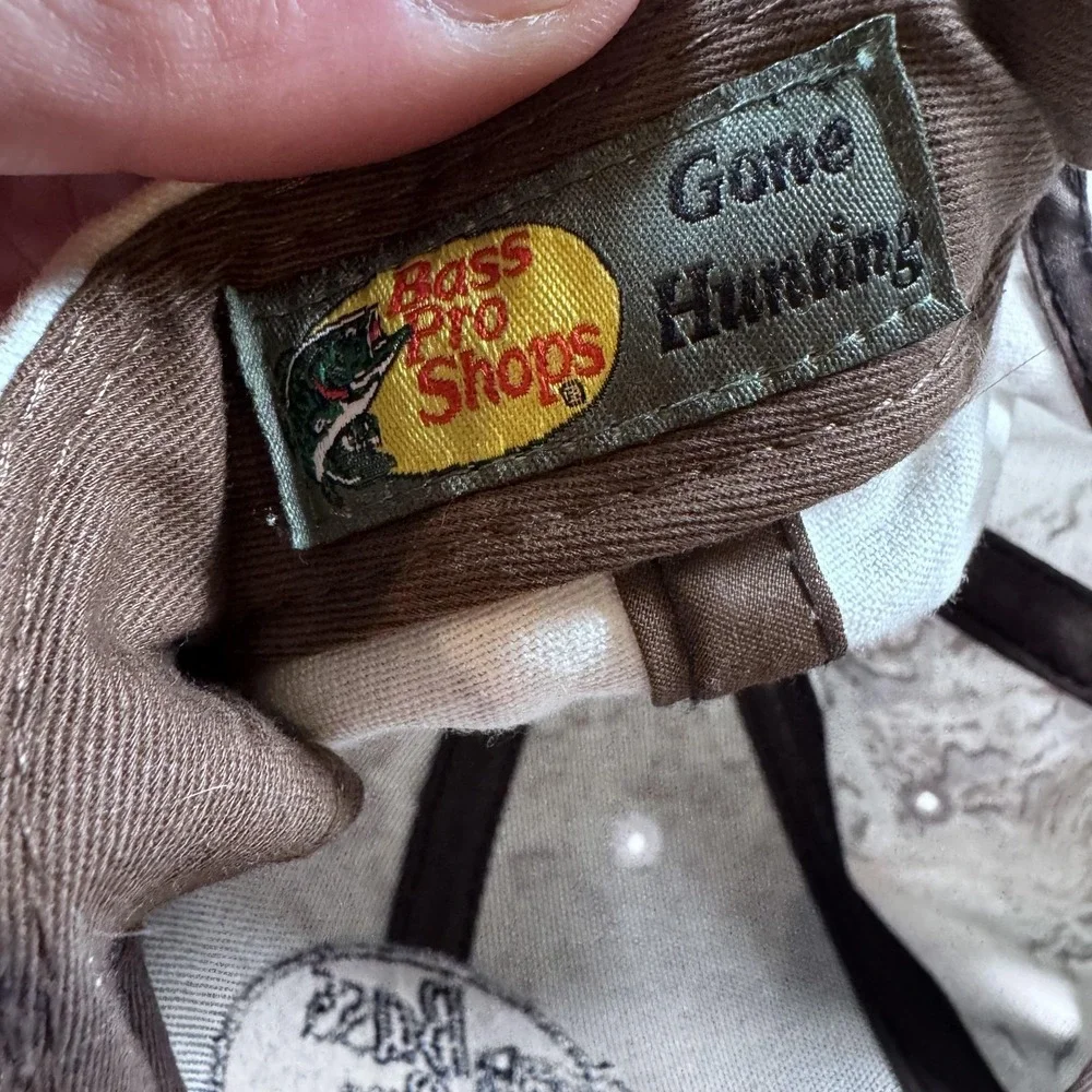 Bass Pro Shops Hat Cap Snap Back‎ Mens One Size Gray Camo Gone Hunting Outdoor